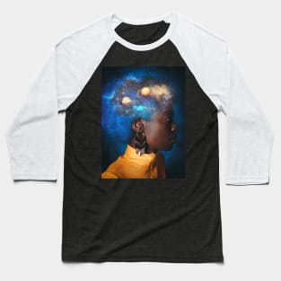 Afro Space Baseball T-Shirt